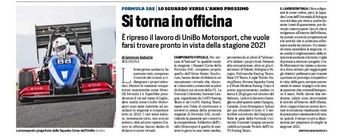 Corriere dello Sport - Progetto Berardi con UniBo Motorsport